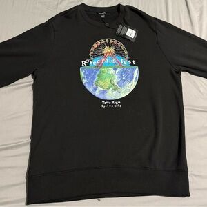 True Religion Rosecrans Fest Pullover Crewneck Sweatshirt